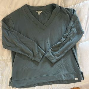 Orvis V neck tunic sweatshirt